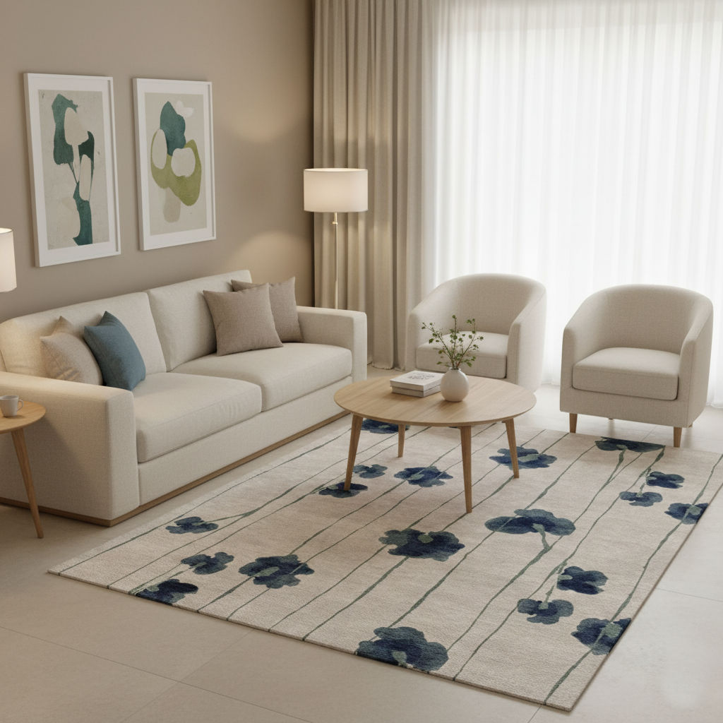 SELORA - Hand Tufted Floral Carpet